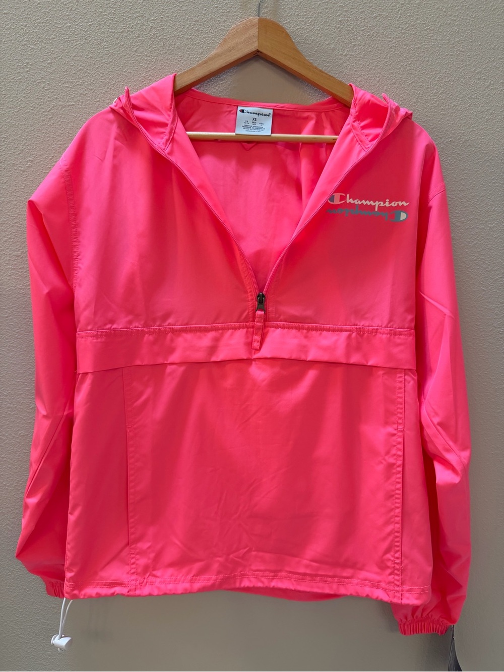Champion Pink Hooded Windbreaker Jacket
